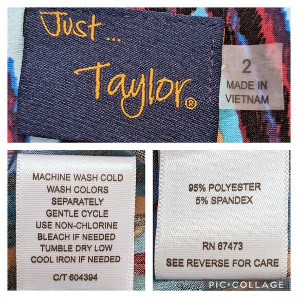 NWT JUST TAYLOR Multicolor Long Sleeve Mini Dress Size 2 - Picture 8 of 11